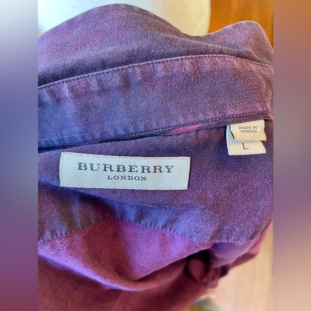 Burberry Men’s Nova Check Button Down Top Size L - image 3